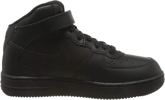 boys black leather nike trainers