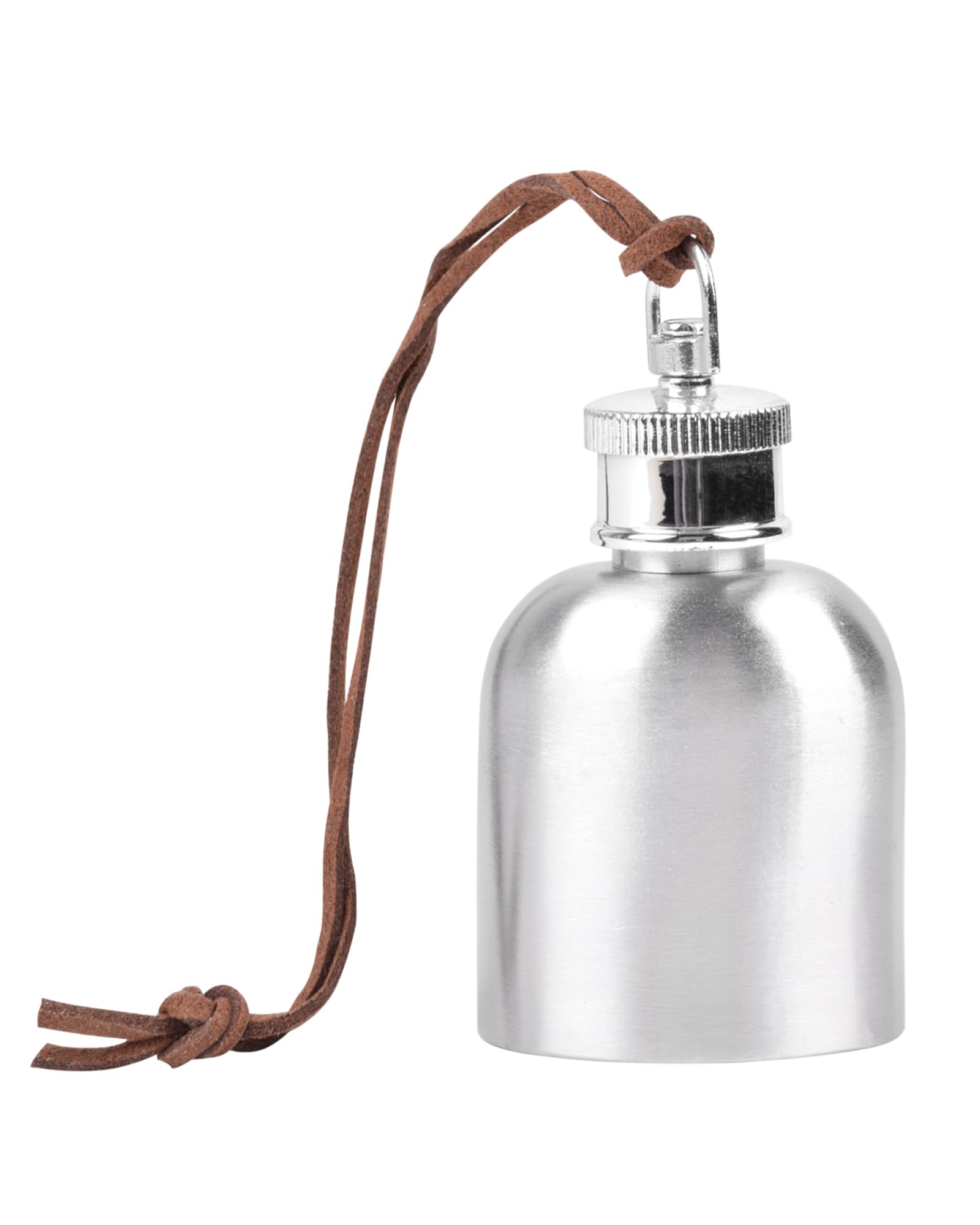 SPDYCESS Mini Hip Flask 1 Oz, Portable Pocket Stainless Steel Pot, Wine Whiskey Alcohol Bottle, Gift for Men, Steelyard Weight Shape - Sliver