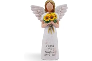 AcowSpt Sunflower Gifts for Women, Get Well Gifts for Women, Thinking of You Gift for Womens, Self Care Gift for Womens, Sculpted Hand-Painted Figure