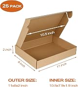 RLAVBL 25 Pack 280x204x51 mm Corrugated Shipping Boxes Brown view 3