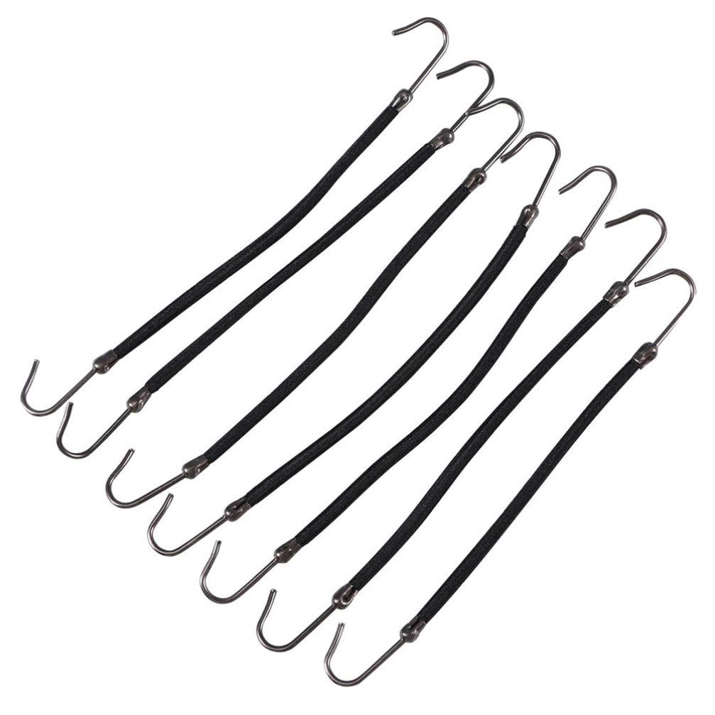 40pcs Ponytail Hooks for Styling Elastic Bungee Holders for Smooth Ponytails Braids Hair Accessories Black