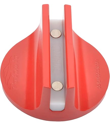 Hiopuz Magnetic Pinch Weld Jack Adapter - Aluminum Frame Rail Protector For Floor Jacks (Red)