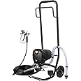 VEVOR 750W Stand Airless Paint Sprayer, 3000PSI High Efficiency Electric Airless Sprayer with Cart, Paint Sprayers for Home Interior and Exterior Furniture and Fences, Fine and Even Painting Effect