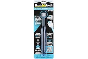 Brush My Teeth Big Dog Toothbrush, Rounded Brush Head with Soft Flexible Bristles for Safe and Gentle Brushing for Dogs, Any Large Breed or Puppy, Daily Brushing Adds Years of Healthy Life