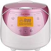 CUCKOO Micom Rice Cooker 6 Cup Uncooked / 12 Cup Cooked, Korean Fuzzy Logic Rice Cooker with Delay Timer & Keep Warm Setting, Versatile Food Steamer with Non-Stick Inner Pot, Pink (CR-0631F)