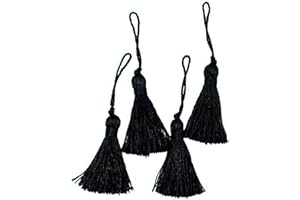 EXPO INTERNATIONAL EXPO SM5970BK Mini Fiber Tassel, Black, 4-Pack