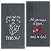 Kay Dee Designs Cat Lover Embroidered Towel Set - One Each You Had Me at Meow & Cat Love