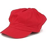 Women's Lightweight 100% Cotton Soft Fit Newsboy Cap with Elastic Back