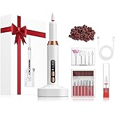 Portable Electric Nail Drill Kit Professional - 30000RPM Cordless Rechargeable Electric Nail File, with 12 Drill Bits & 36 Sanding Bands for Acrylic, Gel & Natural Nails, for Salon, Home and Travel