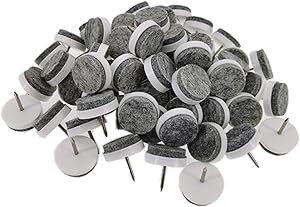 40pcs Furniture Felt Pad Round Heavy Duty Nail-on Slider Glide Pad Floor Protector for Wooden Furniture Chair Tables Leg Feet(Dia 1.1