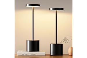 Rechargeable Cordless Table Lamp Set - 2 Pcs Portable Touch Lamps, 3 Color Stepless Dimming Bedside Lamp, Outdoor LED Lamp fo