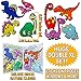 Deluxe Dinosaurs Flexible Gel Clings – Double XL Set 2 Full Sheets Reusable Window Clings for Kids - Incredible Gel Decals of a Jurassic World, T-Rex, Raptor, Brontosaurus, Tyrannosaurus, Stegosaurus