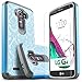 LG G4 Case with [Premium HD Screen Protector Included], Starshop [Shock Absorption] Dual Layers Impact Advanced Protective Phone Cover (Light Blue Lace)