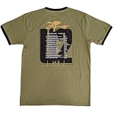 Rock Off officially licensed products Men's U2 Joshua Tree Europe 1987. T-Shirt Green