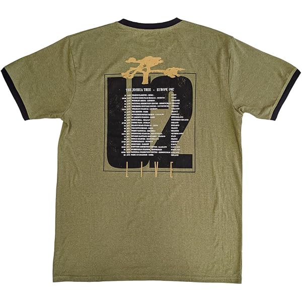 T-Shirt Pearl Stephanie U2 War Homme - Col Rond - Qualité Premium - XXX-Large
