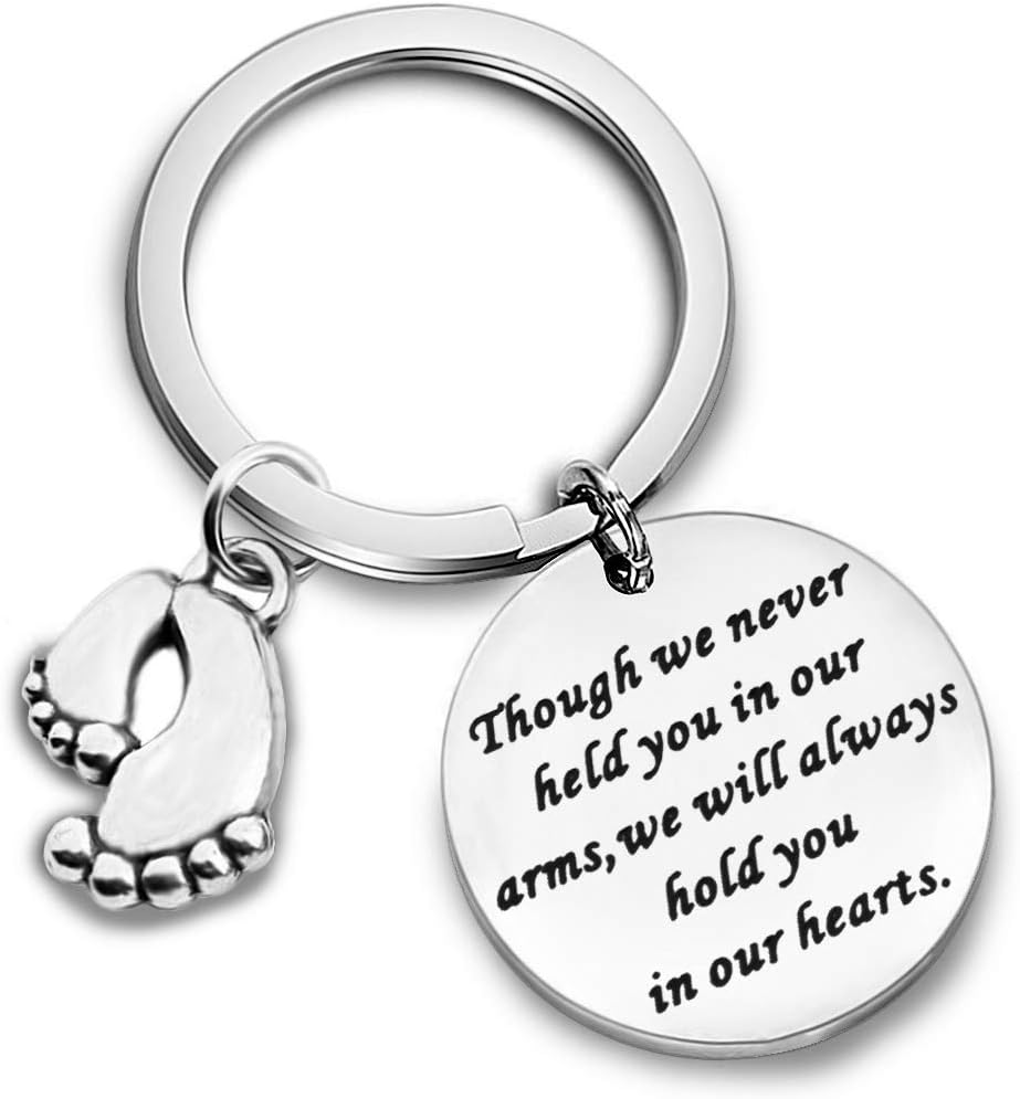 HOLLPSympathy Gift for Loss of a Loved One Baby Loss Remembrance Jewelry Miscarriage Keyring Baby Memorial Gift