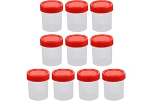 ULTECHNOVO Plastic Cup Lids for 2.24X1.81 Inches Leak-Proof Screw Caps for Sample and Medical Testing 10 Pack