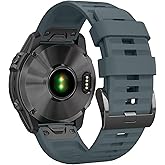 26mm Watch Band Compatible for Garmin Fenix 8 51mm/Fenix 7X/Fenix 6X Pro/Fenix 5X Plus/Fenix 3, 26mm QuickFit Soft Silicone Replacement Band for Garmin Enduro 3 2/Tactix 7/Descent MK2i