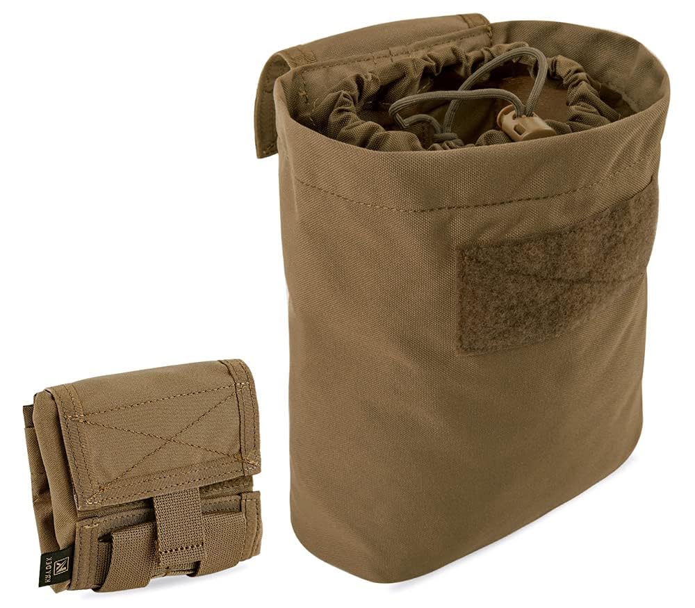 KRYDEX GEAR Tactical MOLLE Folding Dump Pouch Magazine Recover Pouch Roll-up Compact Multi Purpose Utility Bag (Coyote Brown) — image 1