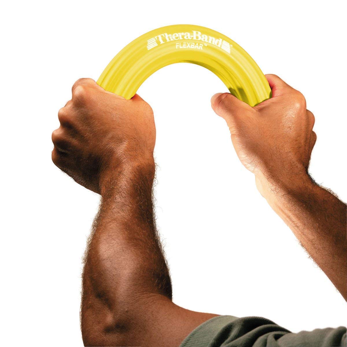 TheraBand FlexBar, Tennis Elbow Therapy Bar, Relieve Tendonitis Pain & Improve Grip Strength, Resistance Bar for Golfers Elbow & Tendinitis, Yellow, Extra Light, Beginner: Industrial & Scientific
