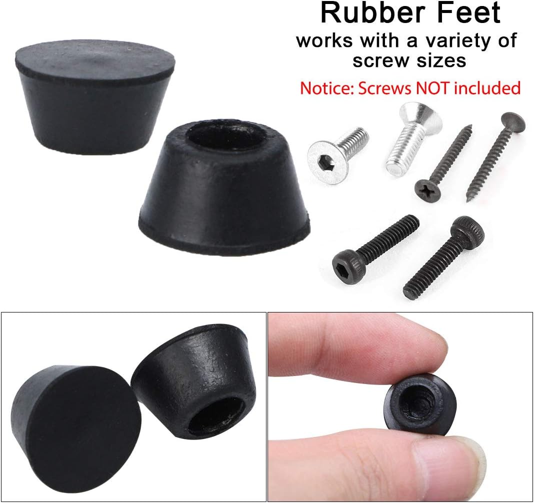 Uxcell 10pcs Rubber Feet Bumpers Furniture Table Amplifier Speaker Cabinet Leg Pads, D14x10xH8mm, Black, 14x10x8mm/0.55 - Image 4