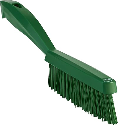 Vikan 41952 Slim Hand Brush, Stiff Bristles, Narrow Cleaning 300mm Green