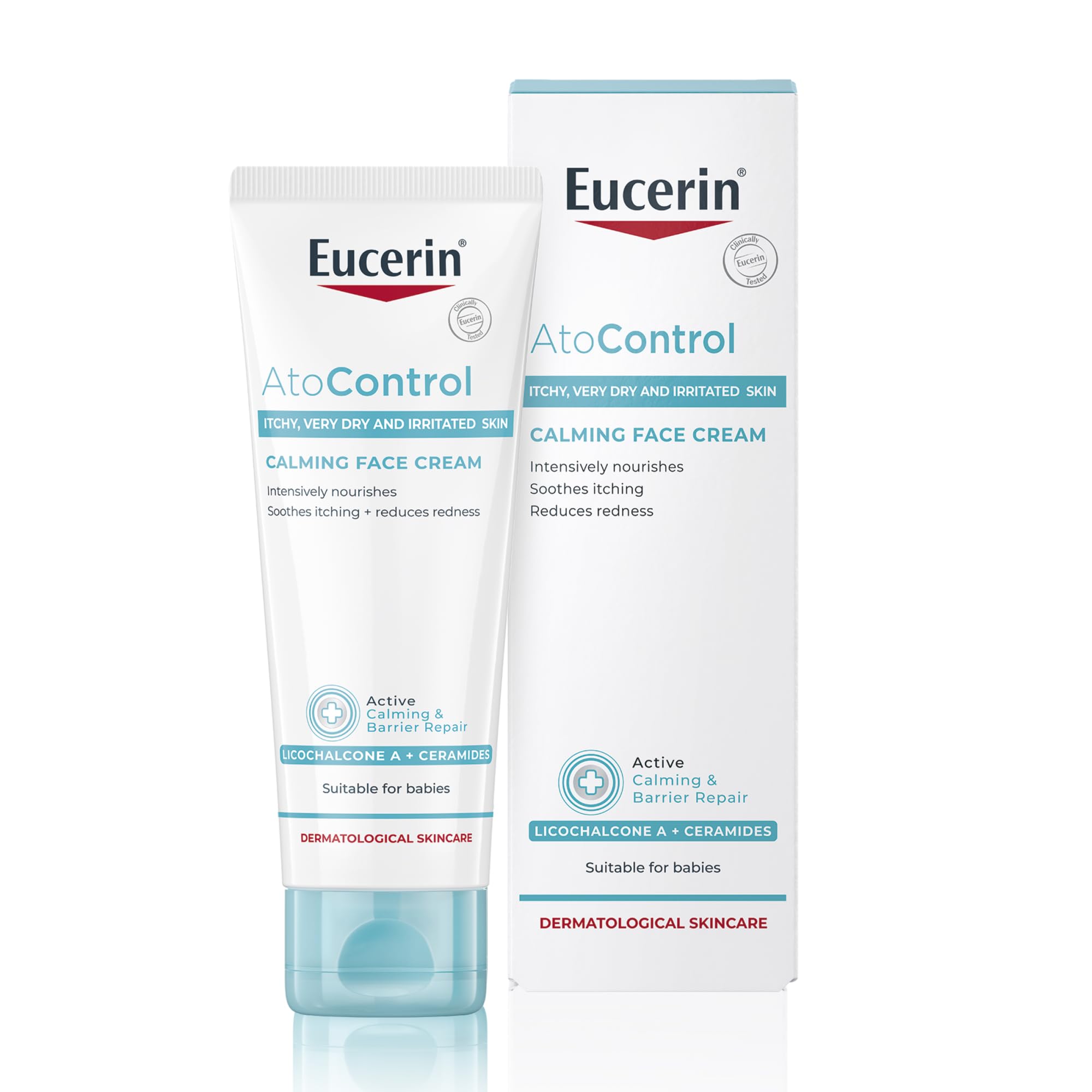 Eucerin AtoControl Face Care Cream for Reduces Redness and Itching, 50ml