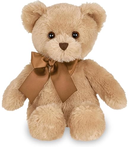 Osito De Peluche De 25 Cm Con Lazo Marrón – Suave Y Hipoalergénico, Apto Para Todas Las Edades, Regalo Perfecto