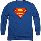 Popfunk Classic Superman Classic Logo Long Sleeve T Shirt & Stickers
