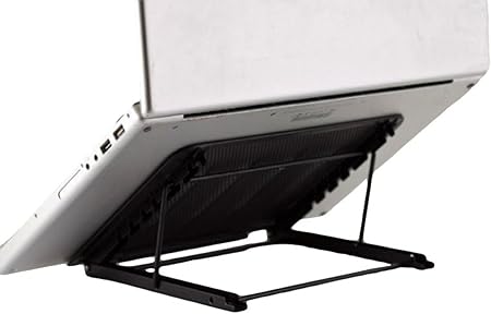 Amazon Co Jp ノートパソコンスタンド ノートpc台 Ipadスタンド メッシュ 放熱 台座 角度調整 折りたたみ タイプ クッションケース 付き ブラック 文房具 オフィス用品