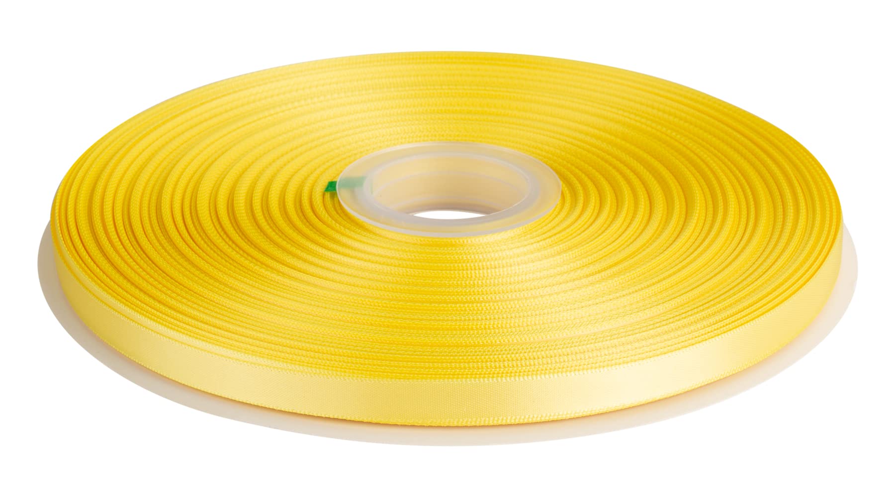 Double Faced Satin Ribbon, 9mm X 91M, Solid Polyester Ribbon for Gift Wrapping, Crafts, Wedding Party Ceremony Decoration, Floral Arrangement, Sewing (Lemon) — image 1