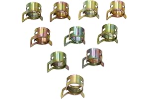 YD-PS001 3/8" 10mm Spring Clip Fuel Oil Line Silicone Vacuum Hose Clamp Pack of 10