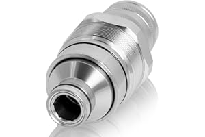 PODOY 7246802 AT406475 Hydraulic Female Flat Face Quick Coupler Compatible with Bobcat 753 763 773 863 864 883 A770 Johnn Deeree 318E 319E 320E, 7249643 47396761 V1311-77150 373-6968