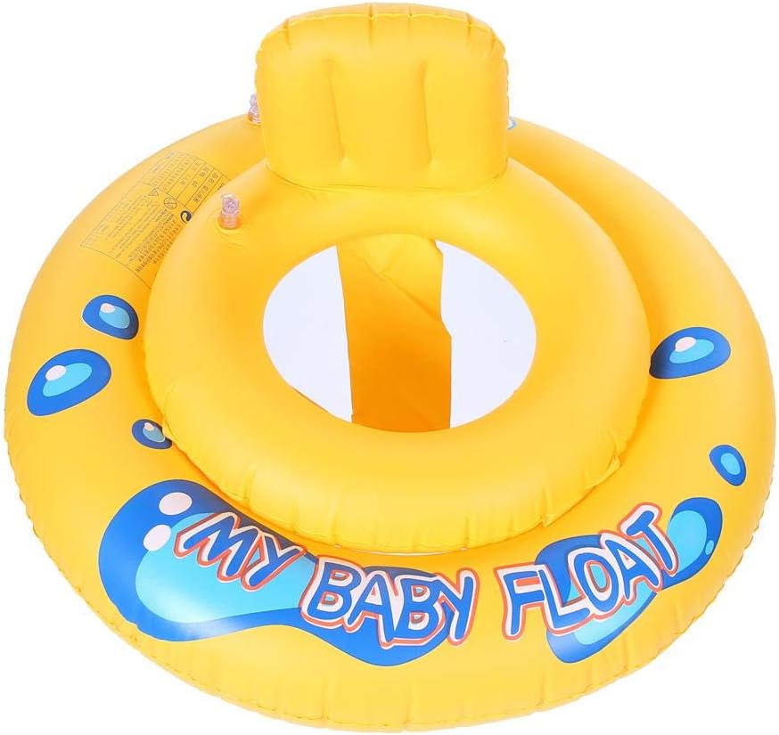 Zerodis. Baby Swimming Float Ring, Yellow Inflatable Swimming Boat Ring Infant Toddlers Swim