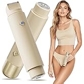 Bikini Trimmer for Women, 2-in-1 Rechargeable Electric Razor for Pubic Hair, IPX7 Waterproof Wet & Dry Use, Painless Electric Shaver for Private Area Bikini Shaver for Legs, Face, and Underarms