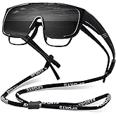 Fit Over Glasses Sunglasses for Men Polarized Sun Glasses Sports Wrap for Driving Cycling Running UV400 Protection