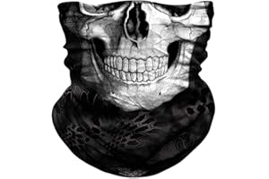 JOEYOUNG Skull Face Mask UV Sun Mask Dust Neck Gaiter Bandana Headwear Fishing