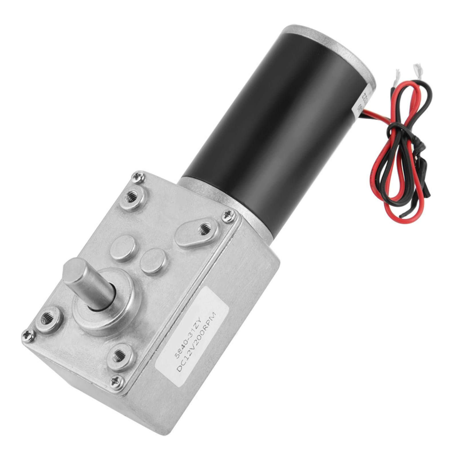 12V DC Magnet Worm Gear Motor, 5840-31ZY P 200RPM Mini Permanent Magnet DC Turbo Turbine Worm Gear Motor