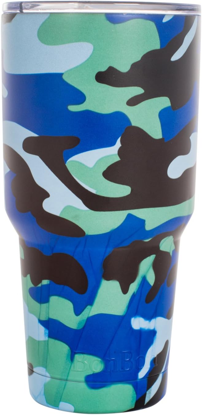 BonBon 30oz Travel Mug Vacuum Insulated Cup (Blue Camo)