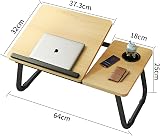 HOFLERA Laptop Bed Table Desk with Foldable Legs Cup Slot Reading Holder view 6
