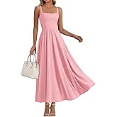 BTFBM Women Summer Square Neck Maxi Dress Spring 2026 Elegant Classy Sleeveless Formal Wedding Guest Cocktail Dresses