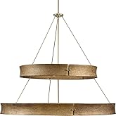Progress Lighting Lusail 48 in. 13-Light Modern Organic Soft Gold Chandelier with Foundry Gold