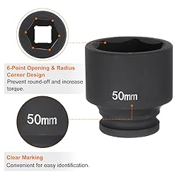 HARFINGTON 6-Point Impact Socket 3/4" Drive 50mm