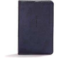 KJV Large Print Compact Reference Bible, Charcoal LeatherTouch