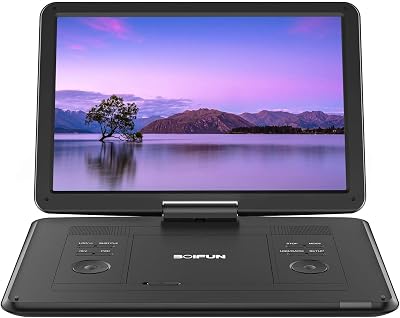 BOIFUN 17.5 Portable DVD Player 15.6 Large HD Screen 6hr Battery USB/SD