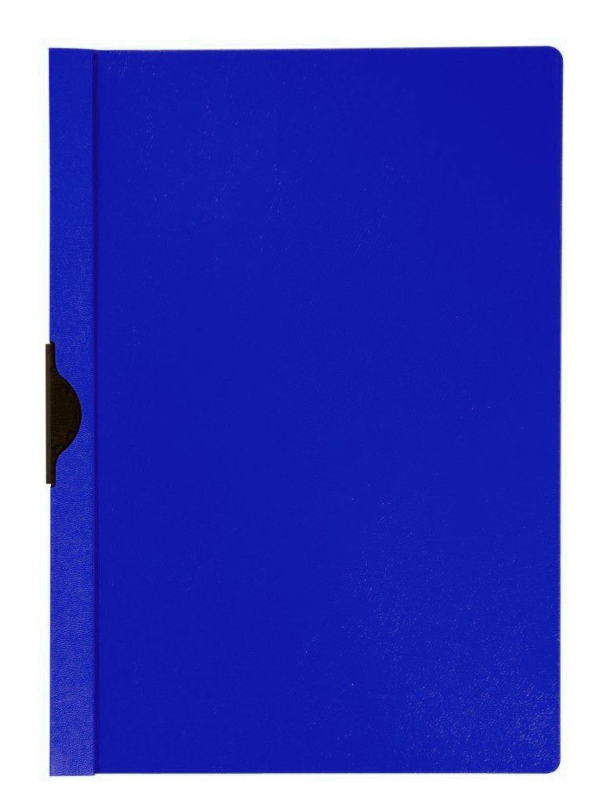 Clip Report File Q-CONNECT Metal Clip PP A4 200/350 Micron Blue/Document Archiving/Type-Hard, with Metal Clip/Material-PP/Label-N.a. / Colour-Blue/Format-A4 / Weight (g/m2)-N.a.