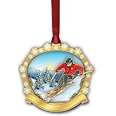 Beacon Design Downhill Skier Namedrop Ornament, 2.73-Inch, Multicolor