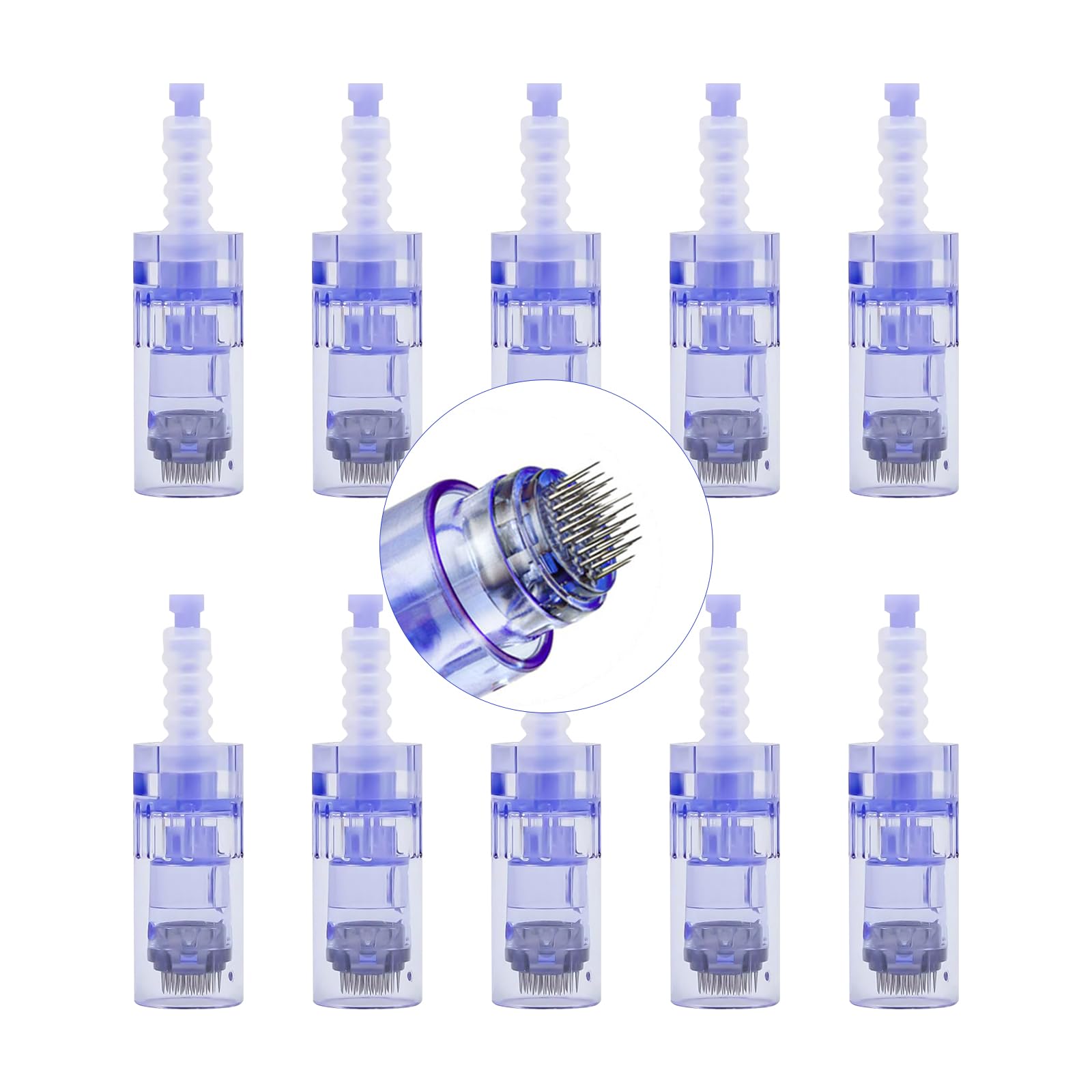 Microneedling Needles, 10 Pcs 36 Pin Replacement Derma Pen Needle Cartridges for Dr.pen Ultima A6, 10 Pcs/Pack