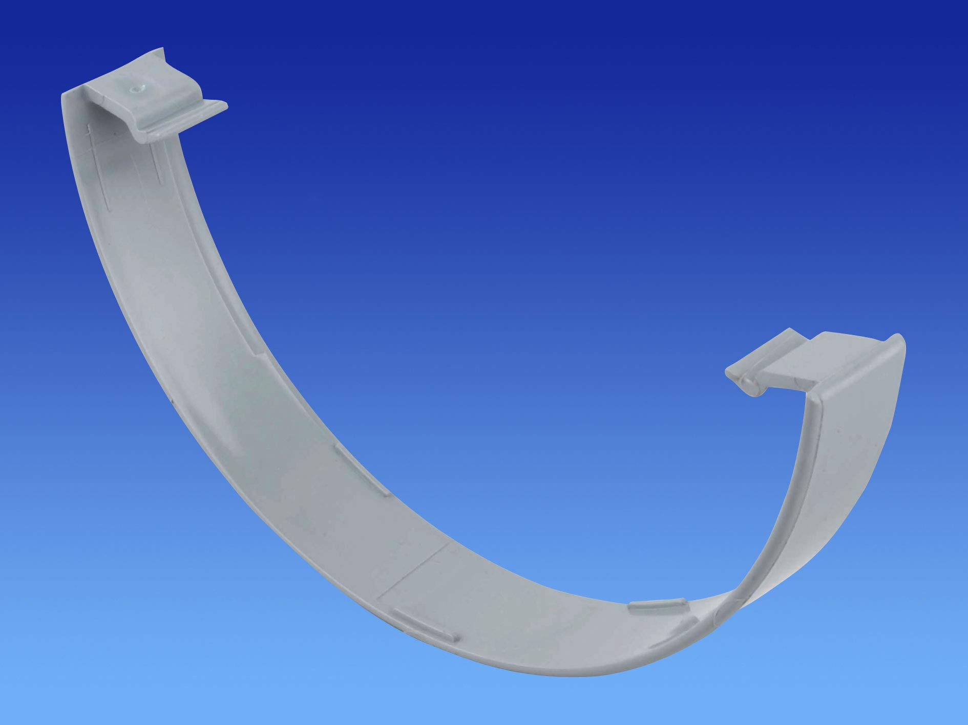 Pack of 2 x OSMA 6T616g Grey Roofline Commercial 150mm (6") Half Round Gutter Flexiclips