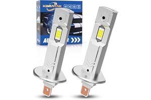 KIMLATAR H1 Light Bulb,Super Bright Upgrade 600% 30000LM Brightness Cool White H1/H1LL Bulbs Real 1:1 Halogen Size 80000 Hours Lifespans Easy Install Fog Light Pack of 2